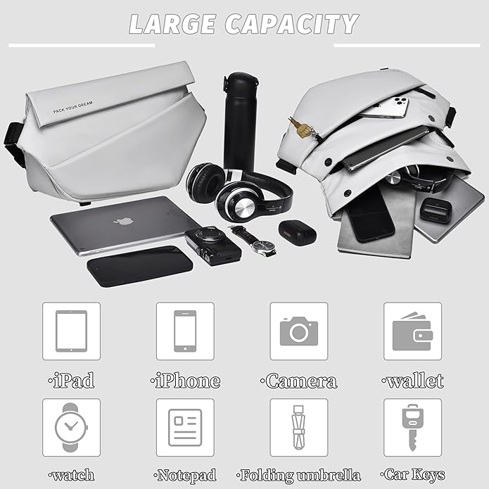 FSD.WG Cross-body bag Shoulder bag Sling Backpack and Crossbody Bags for Men fit 12" iPad Casual Daypack