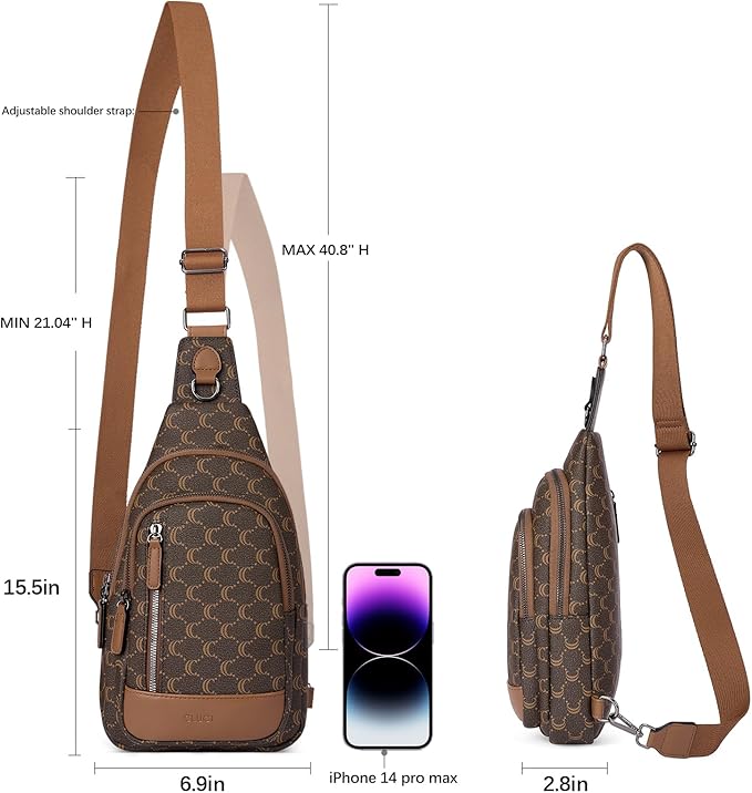 CLUCI Crossbody Bags for Women Men,Leather Sling Bag Cross Body Backpack for Woman Gifts for Women Birthday Unique