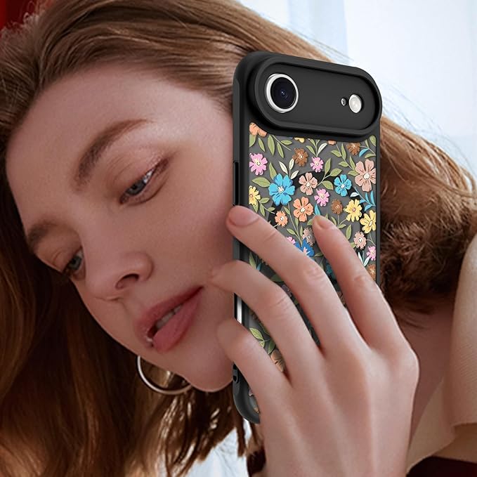 KANGHAR Case Compatible with iPhone Air Flower Pattern [Compatible with Magsafe] Cute Colorful Blooming Florals Protective Magnetic Case for Girls Women 6.5"