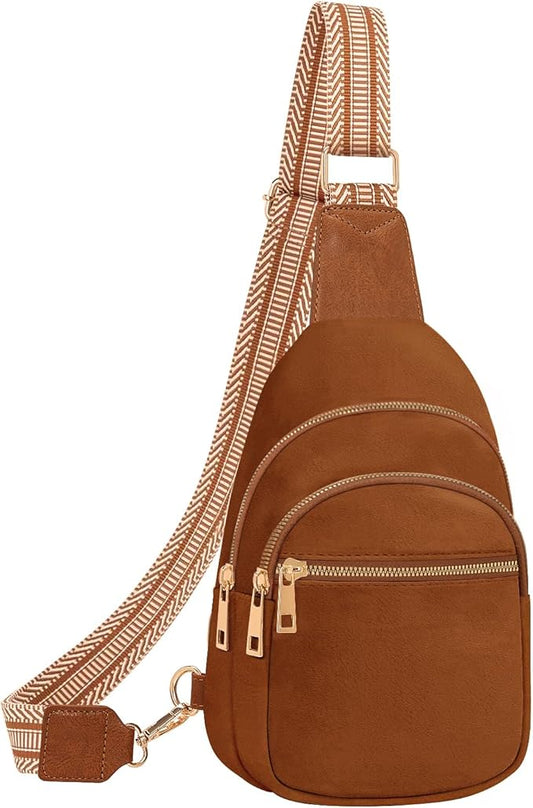 Small Leather Sling Bags for Women Fashion Crossbody Backpack Purse Sling Crossbody Bags