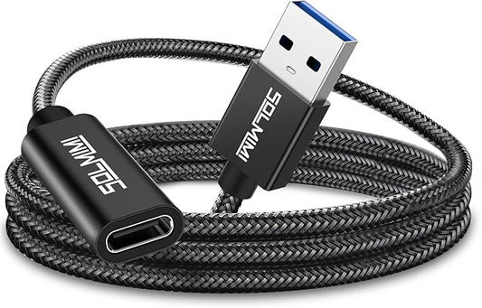 USB C Female to USB Male Adapter 4FT(1.2M), Upgraded Type C to USB 3.0 Male Adapter with 5Gbps High-Speed Data Transmission for Laptop, Charger, Power Bank, U Disk(Net Cord Length 3.7ft)