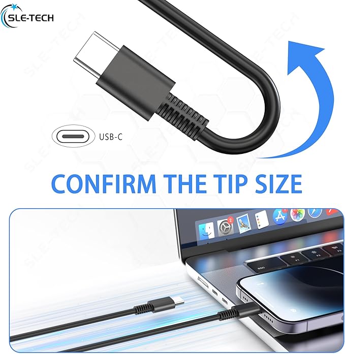 SLE-TECH 65W USB C AC Adapter Compatibile with Lenovo Thinkpad/Yoga/Chromebook,T480 T480S C930 C940 100e 300e 500e ADLX65YLC3D 4X20M26268 ADLX65YDC2A