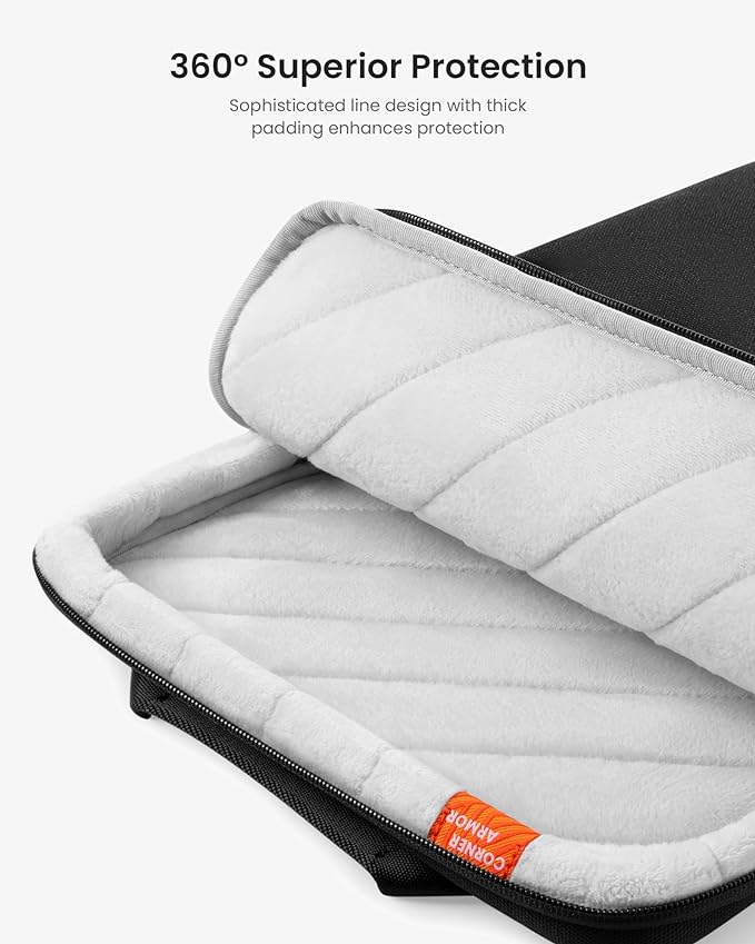 tomtoc 360 Protective Laptop Sleeve Designed for 15-inch MacBook Air M4/A3241, M3/A3114 M2/A2941 2025-2023, 15'' Surface Laptop AI PC/6, Water-Resistant Well-Organized Accessory Sleeve Case