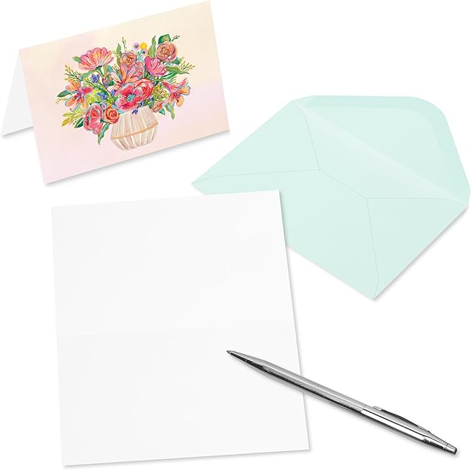 Papyrus 14-Count Blank Cards with Envelopes and Seals (Floral)