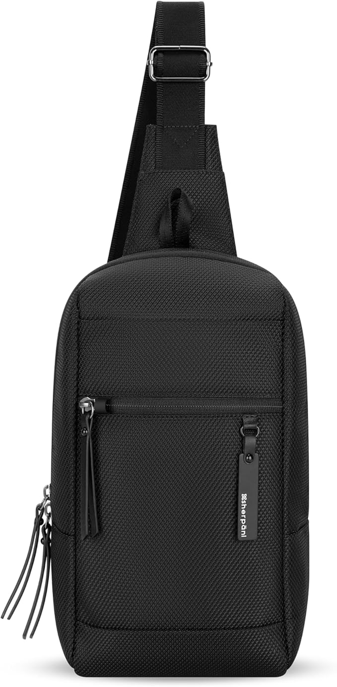 Sherpani Metro, Anti Theft Sling Bag, Sling Backpack, 5L Travel Bag, Shoulder Chest Purse, Crossbody Backpack for Women, Metal Hardware, Travel Gift (Carbon)