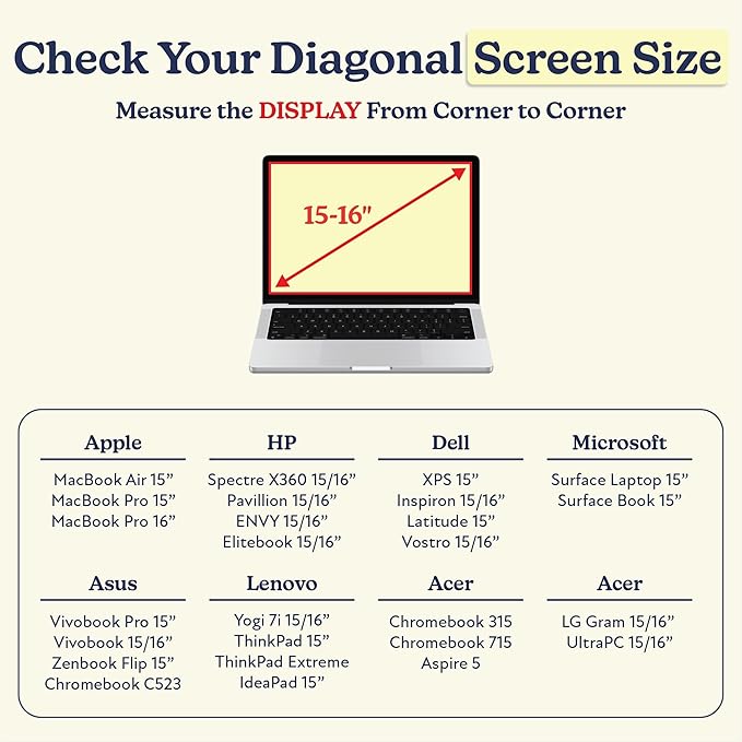 Vandel 15-16 inch Laptop Carrying Case Sleeve with Strap, Shoulder Bag with Handle, 16 in Laptop Bag for Women, MacBook Air 15 Inch Carrying Case, MacBook Pro 16, 15.6 in HP, Dell Lap top Messenger