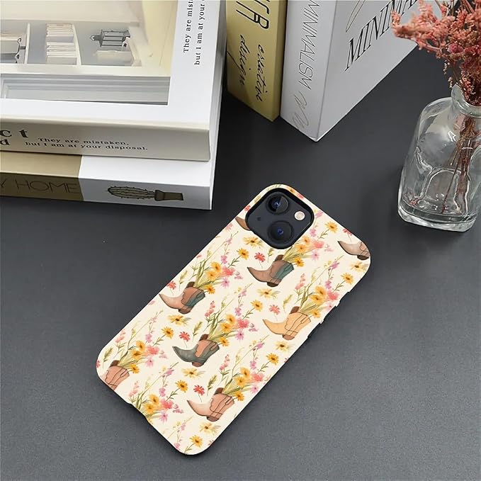 Case for iPhone 15 Plus,Western Cowgirl for Woman Men Full Body Protective Cover Shockproof 2 in 1 Silicone + Hard PC Case for iPhone 15 Plus