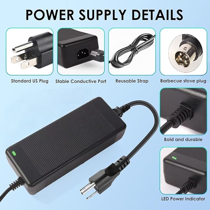 Power Supply Adapter 4-Pin 48V 37500mA Compatible with Swann NVR16-8580 16 Ch 4k Network Video Recorder Ultra HD CCTV Security System NVR16-8580RN NVR-168580 FJ-SW2028A48003750,FJ-SW2028A48003850