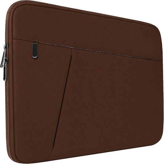 Laptop Sleeve Bag 15.6 inch, Shockproof Protective Computer Carrying Cover with Front Pocket, Laptop Case for 15.6 inch HP, Dell, Acer, Asus, Notebook, Coffee Color