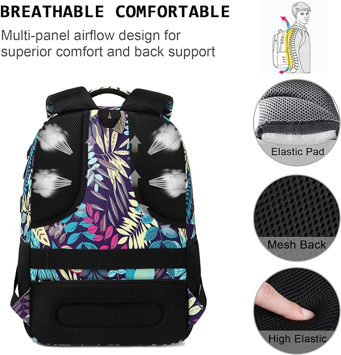 Laptop Backpack,Business Travel Anti Theft Slim Durable Laptops Backpack with USB Charging Port,Water Resistant College Computer Bag for Women & Men Fits 15.6 Inch Laptop and Notebook