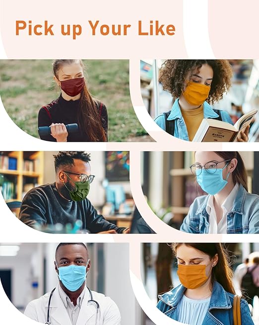 Face Masks Disposable 100 Pack, 4 Ply ASTM Level 3 Medical Grade, FSA/HSA Eligible, Breathable for Adult Outdoor Protection, Individually Wrapped for Home, School & Office, Rustic Horizon