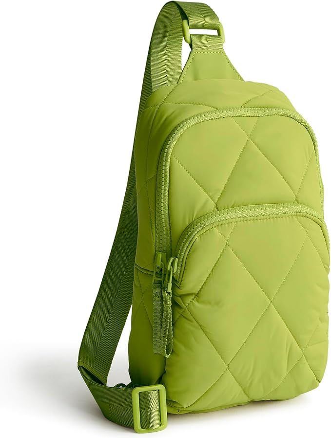 Vera Bradley Women's Lorman Sling Backpack-Featherweight Bag, Spinach Green, One Size
