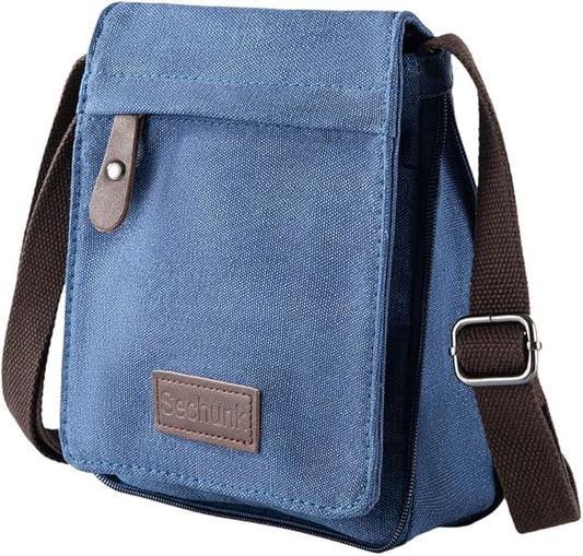 Sechunk Vintage Canvas Messenger Cross body bag Shoulder bag