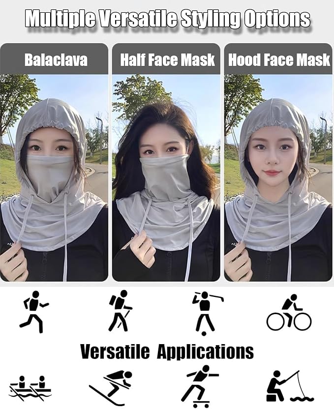 3 Pcs Cooling Balaclava Mask Summer Balaclava Sun UV Protection Hood Breathable Full Head Mask Face Cover for Men Women