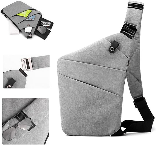 Crossbody Travel Bags for Women, New Theft Proof Safe Slim Sling Travel Purses, Personal Flex Shoulder Bag for Men Women