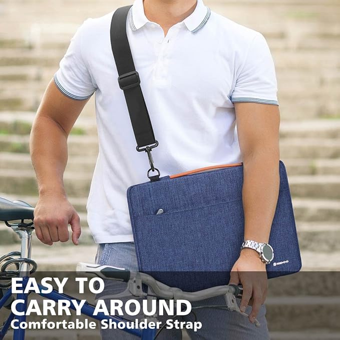 NIDOO 13-14 inch Laptop Sleeve Shoulder Bag for 13.5" Surface Book 3 2 / Surface Laptop 4 3 2/14" Lenovo ThinkPad X1 Carbon Yoga L14 T14 / 13.3" ThinkPad L380 Yoga/HP Pavilion 14 Acer Dell Asus