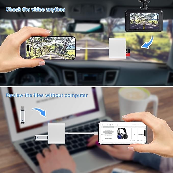 3-in-1 USB-C SD Card Reader, Multi-Port Adapter for Memory Cards and USB Devices
