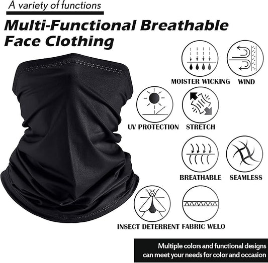 Geyoga Winter Face Mask for Men UV Protection Mask Sunscreen Breathable Windproof Neck Gaiters Scarf Fishing Cycling Running