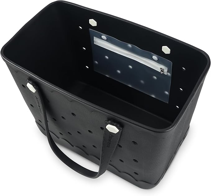 Armerssi Rubber Tote Bag For Women Large Rubber Beach Bag Waterproof Washable Handbag Durable Tote Bag Beach Swimming Travel