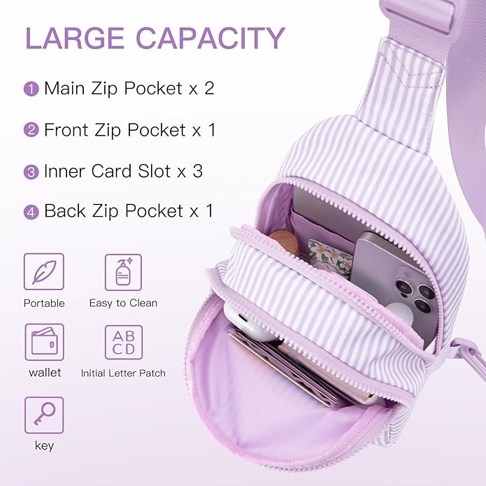 Gifts for 8 9 10 11 12 Year Old Girls Sling Bag Crossbody Bags Fanny Pack for Teen Girls Personalized Gifts for Women