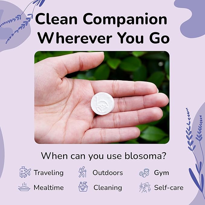 Lavender Compressed Towel Tablets – Disposable Cotton, Instant Expandable water activated Face Towels, Travel-Friendly, Biodegradable Moisturizing Towels for Camping and Outdoors (Pack of 100)