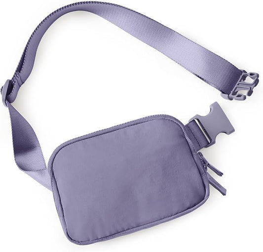 ODODOS Unisex Mini Belt Bag with Adjustable Strap Small Fanny Pack for Workout Running Traveling Hiking, Ultra Violet