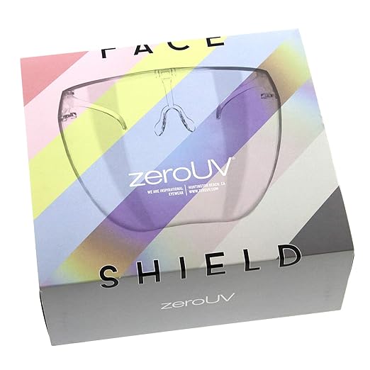 zeroUV - Protective Face Shield Full Cover Visor Glasses/Sunglasses (Anti-Fog/Blue Light Filter) (Yellow)