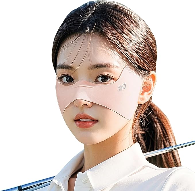 UPF50+ Half Mask,Face Shield,Sun Screen Protector for Face with Adjustable Ear Straps, Golf Visors for Women Golfers