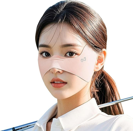 UPF50+ Half Mask,Face Shield,Sun Screen Protector for Face with Adjustable Ear Straps, Golf Visors for Women Golfers