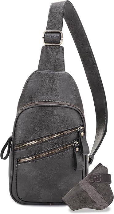 JESSIE & JAMES Jeannie Unisex Multi-Pocket Concealed Carry Sling Bag Crossbody Backpack Purse