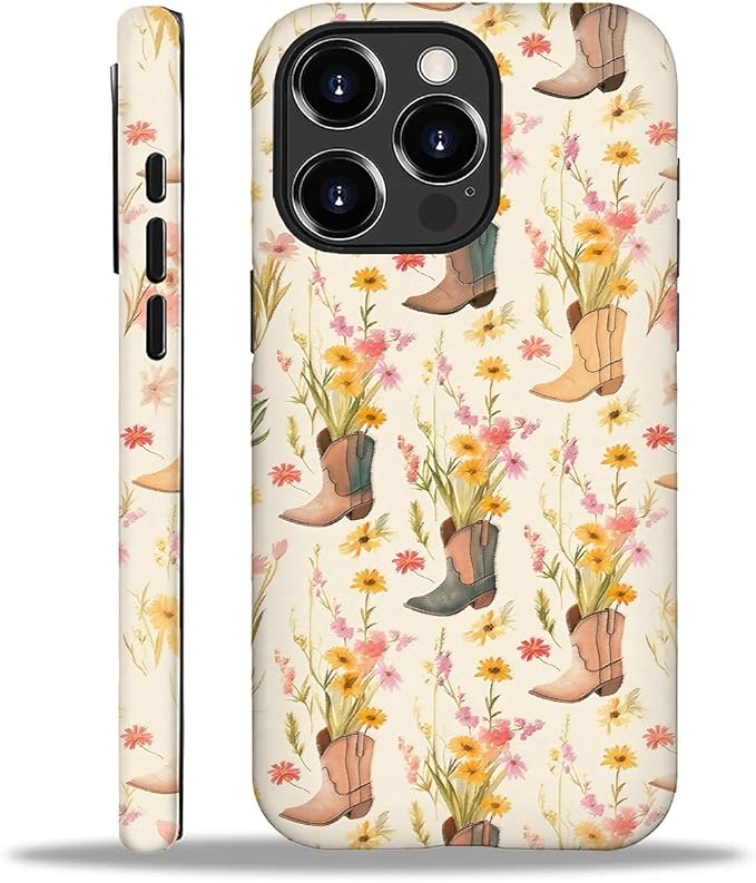 Case for iPhone 16 Pro Max,Western Cowgirl for Woman Men Full Body Protective Cover Shockproof 2 in 1 Silicone + Hard PC Case for iPhone 16 Pro Max
