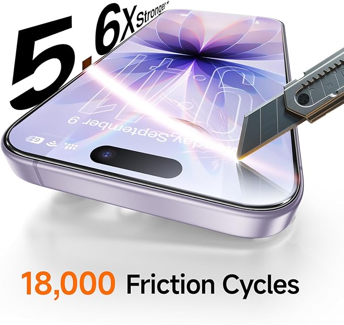 SMARTDEVIL Screen Protector for iPhone 17, Tempered Glass HD Clear Film, Easy Installation, Dust-Free & Bubble-Free, 2 Pack