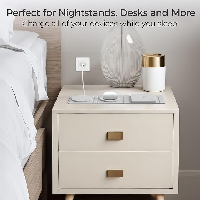 3 in 1 Magnetic Wireless Charger (White)