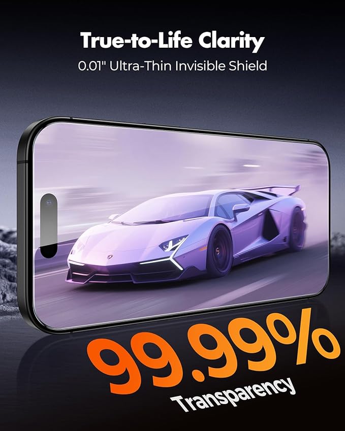 UNBREAKcable 2+2 Pack for iPhone 16 Plus Screen Protector & Lens Protector 【Military-Grade】【Easy Install】【Efficient Night Shot】9H+ Shatterproof Tempered Glass Film,Bubble-Free&Anti-Fingerprint ,Case Friendly-6.7 inch