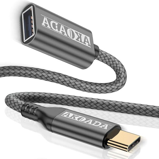 USB C to USB 3.0 Adapter (6.6ft),USB Type C Male to USB 3.0 Female OTG Cable Thunderbolt3 to USB Adapter for iPhone 17 16 15 Pro/Pro Max/Air/Plus, iPad MacBook Pro/Air 2023, Galaxy S25 24 23 22 21