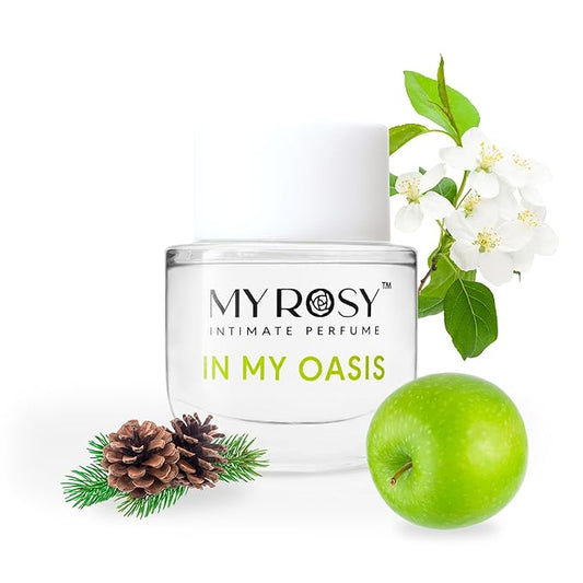 In My Oasis Deodorizing Perfume Oil for Women - Dermatologist Approved - Intimate Fragrance - Hypoallergenic, Long Lasting, Alcohol & Paraben-Free, Odor Control, Fragrance Oil for Feminine Area
