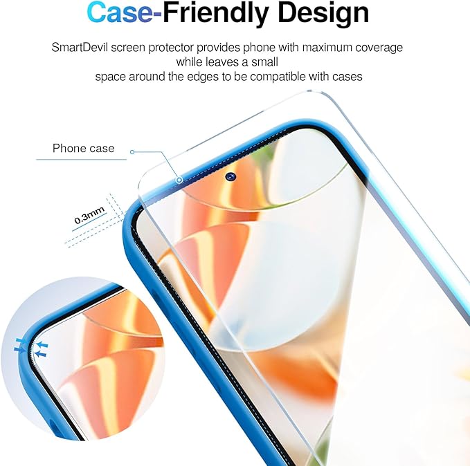 SMARTDEVIL [3+1 Pack Screen Protector For Google Pixel 9 Pro XL With Camera Lens Protector, FingerPrint Reader Compatible, Clear 9H Tempered Glass Film, Fast & Easy Installation, Alignment Frame