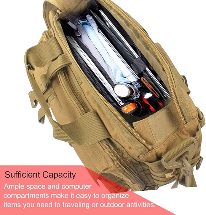 Tactical Briefcase, tactical computer bag 14.1" 15.6 In Men's Military Laptop Messenger Multifunction Briefcase for Men