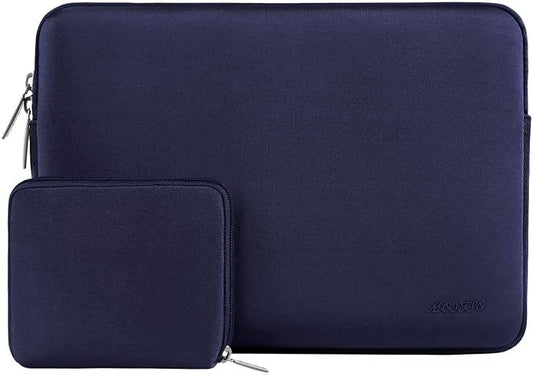 MOSISO Laptop Case 15 inch, 15 inch Laptop Sleeve Bag Compatible with MacBook Air 15 M4 A3241 M3 A3114 M2 A2941 2025 2024 2023, Dell XPS 15, Neoprene Computer Sleeve Bag with Small Case, Navy Blue