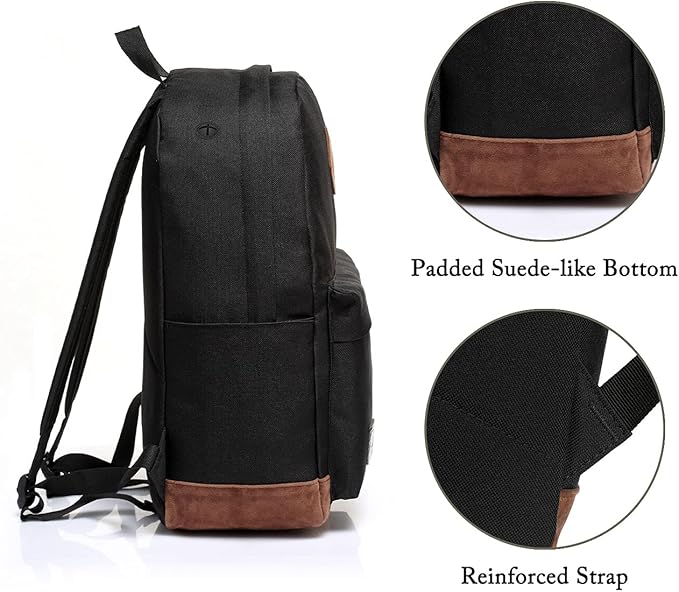 Backpack for Men Women,VASCHY Classic Water-resistant Lightweight Travel School Backpack Casual Daypack