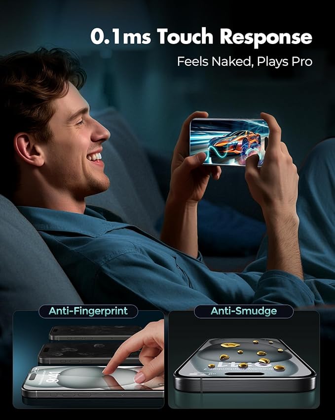 UNBREAKcable 3-Pack Screen Protector for iPhone 15 Plus Tempered Glass - [One-Pull Perfection] [Auto Dust-Elimination] [9H+ Hardness] [99.99% HD Clear] Full Coverage for iPhone 6.7 inch