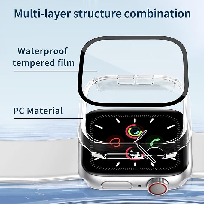 Waterproof Case for Apple Watch Series 10 42mm, Built-in Screen Protector with Tempered Glass [Touch Sensitive] Cover for iWatch S10 Accessories 42mm, Clear