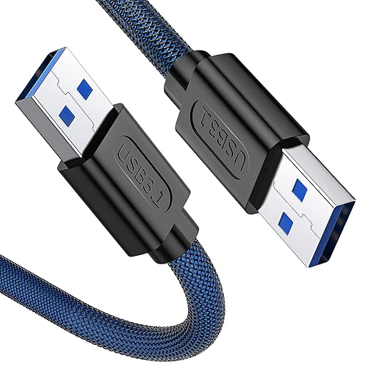 ANDTOBO USB 3.0 A to A, 3.3 FT, Male to Male Cable Double End USB Cord Compatible with Hard Drive Enclosures DVD Player Laptop Cooler - Blue
