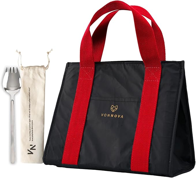 VonNova Women’s Insulated Lunch Bag – Cute Large 7L Lunch Tote for Office – Durable Small Lunch Box for Women with Premium Cooler Insulation – Stylish Lunchbox for Adults, Nurses & Teachers