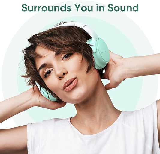 Wireless Headphones, Bluetooth Over Ear Headsets with Microphone, Hi-Fi Audio, 60H Playtime, Touch Control, Foldable Lightweight, On-Ear Headphones for Girls Women, Travel, Work,