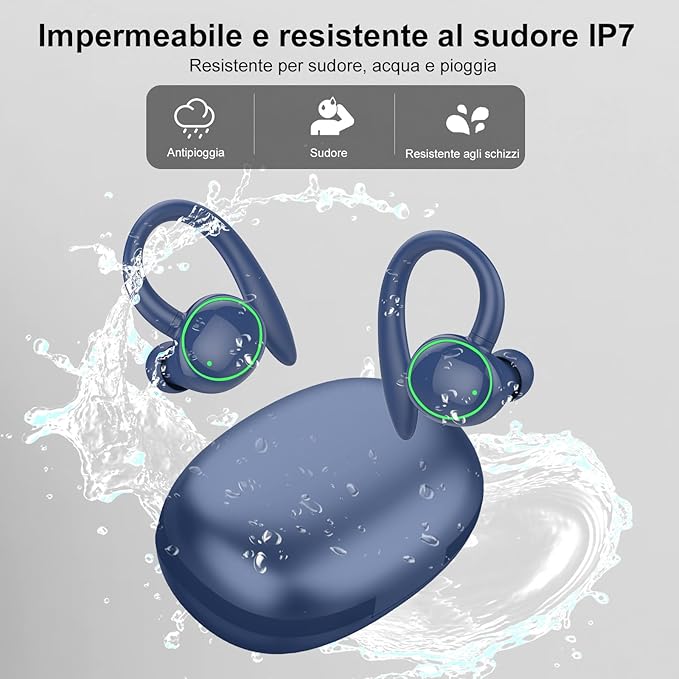 Ai Language Translation Earbuds, 144 Language Translator Earbuds 3-in-1 Translation Headphones, Blue