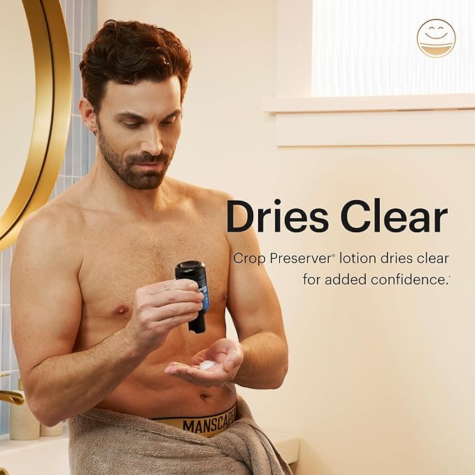 MANSCAPED® The Crop Preserver®, Men's Ball Deodorant Lotion, Male Care Hygiene Moisturizer, Anti-Chafing Groin Protection with Cooling Aloe Vera, Persevere® Scent, 4oz
