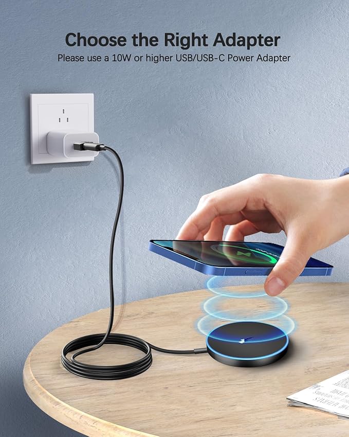 2 Pack Magnetic Wireless Charger 15w Apple Mag-Safe Charger for iPhone 16 Pro Max/16 Pro/16/16 Plus/15/14/13/12 Series AirPods 3/2/Pro/Pro 2 LED Magnet Charging Pad with Dual Charging Ports