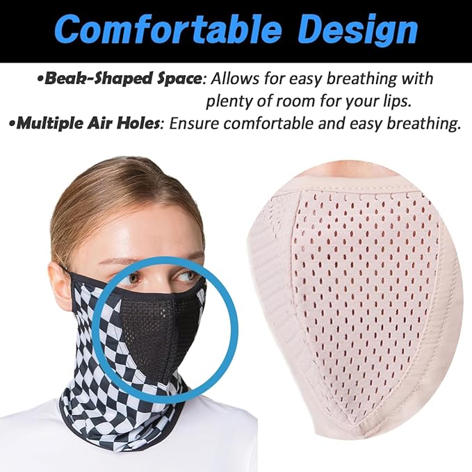KOREA (Type B) UV Sun Protection Balaclava Half Face Mask - For Golf, Hiking, Running, Cycling & Outdoor Sports