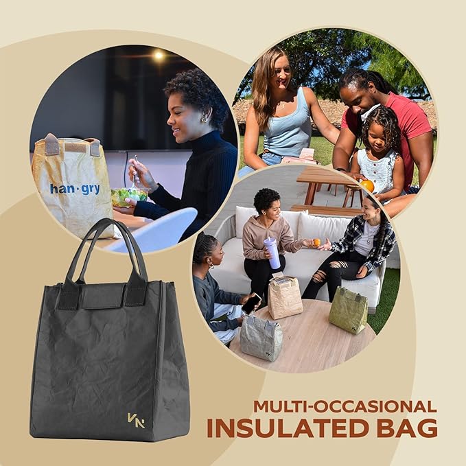 VonNova Women’s Insulated Lunch Bag with Premium 4mm Cooler Insulation, Cute Large 7L Lunch Tote for Office, Durable Small Lunch Box for Women, Stylish Lunchbox for Adults, Teens, Nurses, Teachers